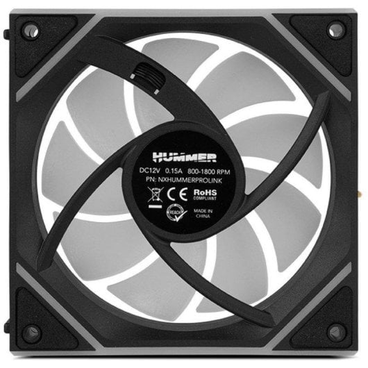 Zusatzlüfter NOX Hummer PRO LINK 120mm 1800RPM magnetisch ARGB PWM Black 3er-Set