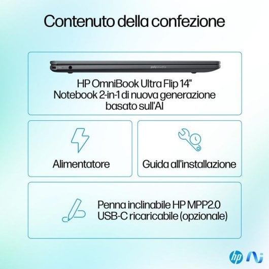 Portatile HP OmniBook Ultra Flip 14-fh0011nl 14" Intel Core Ultra 7 256V 16GB 1TB SSD Intel Arc Graphics Windows 11 Home