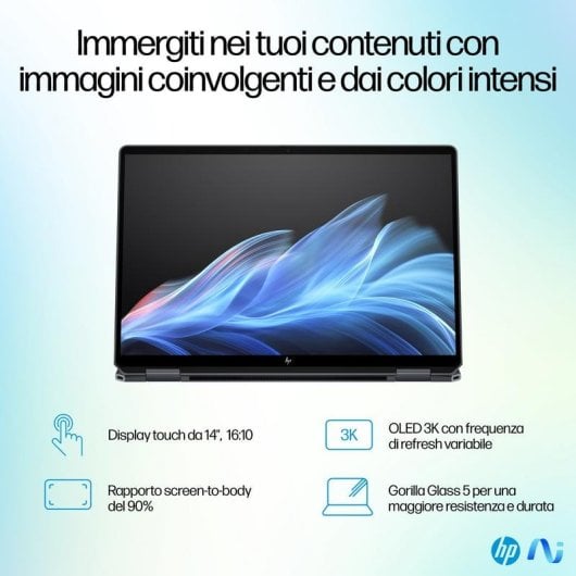 Portatile HP OmniBook Ultra Flip 14-fh0011nl 14" Intel Core Ultra 7 256V 16GB 1TB SSD Intel Arc Graphics Windows 11 Home