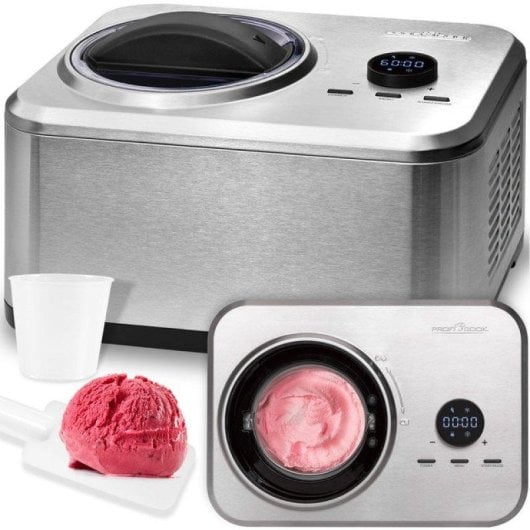 Eismaschine ProfiCook PC-ICM 1268 1,5 L Edelstahl Kompressor LCD Timer