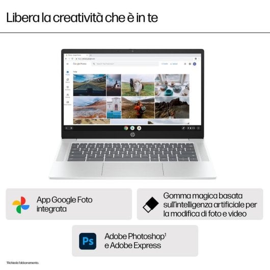 Portatile HP Chromebook 14a-nf0007nl 14" Intel Core i3-N305 8GB 256GB SSD Intel UHD Graphics ChromeOS