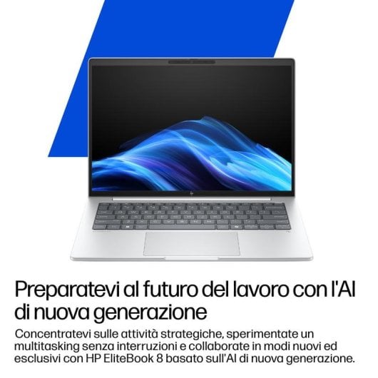 Laptop HP EliteBook 8 G1i da 16" Intel Core Ultra 7 256V 16 GB Intel Arc Graphics 512 GB SSD WUXGA IPS Windows 11 Pro