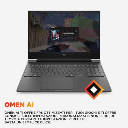 Portatile HP Victus Gaming 15-fa2005nl 15.6" Intel Core 7 240H 16GB 1TB SSD RTX 5060 Windows 11