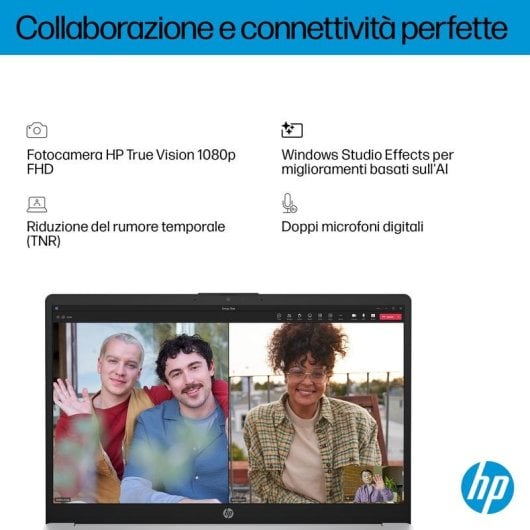 Portatile HP OmniBook 3 15,6" AMD Ryzen AI 5 330 24GB 1TB SSD Radeon 820M Windows 11