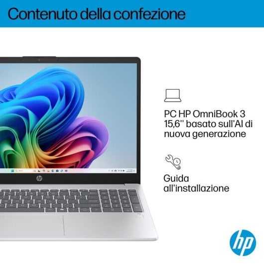 Portatile HP OmniBook 3 15,6" AMD Ryzen AI 7 350 32GB 1TB SSD Radeon 860M Windows 11 Home