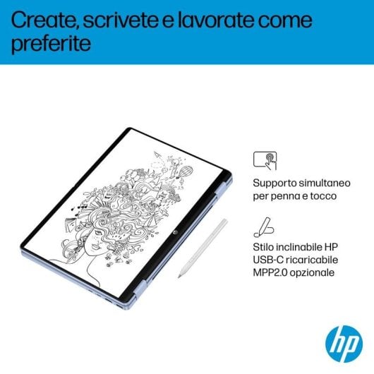 Portatile HP OmniBook 5 Flip 14-fp0020nl 14" Intel Core 5 120U 16GB 512GB SSD Intel Graphics Windows 11 Home