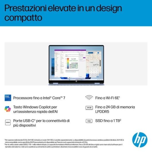 Portatile HP OmniBook 5 Flip 14-fp0020nl 14" Intel Core 5 120U 16GB 512GB SSD Intel Graphics Windows 11 Home