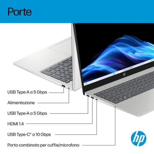 Portátil HP AI 15-fd2015nl 15.6" Intel Core Ultra 7 255U 32GB 1TB SSD Intel Graphics Windows 11 Home