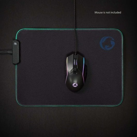 Mauspad Nedis GMPDL110BK XL Gaming LED Schwarz Mikrofaserseite