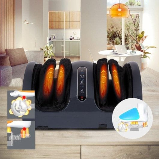 Masajeador de pies Medivon Pure Complete Total Shiatsu 360° calor negro