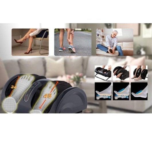 Masajeador de pies Medivon Pure Complete Total Shiatsu 360° calor negro