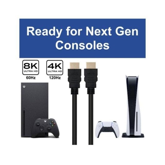 Cavo HDMI Ewent EC1323 5m 2.1 8K 60Hz HDR connettori placcati oro