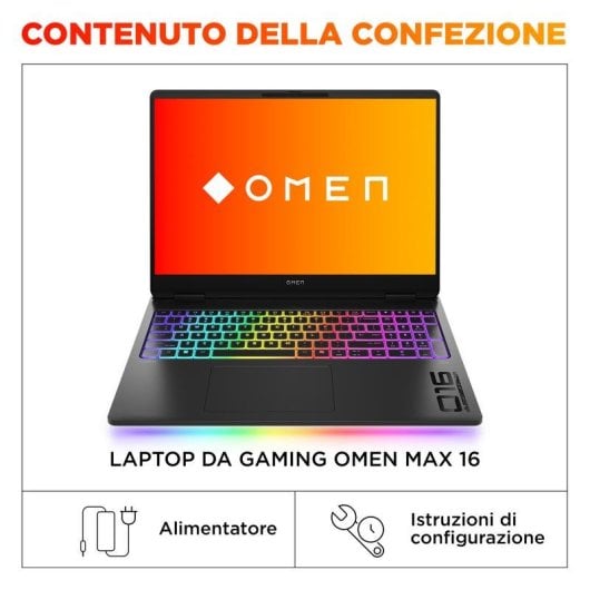 Portatile HP OMEN MAX 16-ak0005nl 16" AMD Ryzen AI 9 375 32GB 1TB SSD RTX 5080 FreeDOS