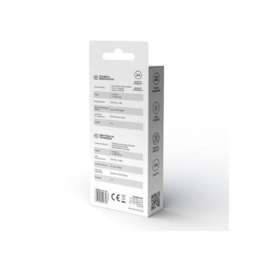 Cabo Lightning Savio CL-173 1 m Ecrã Digital Carregamento Rápido Preto