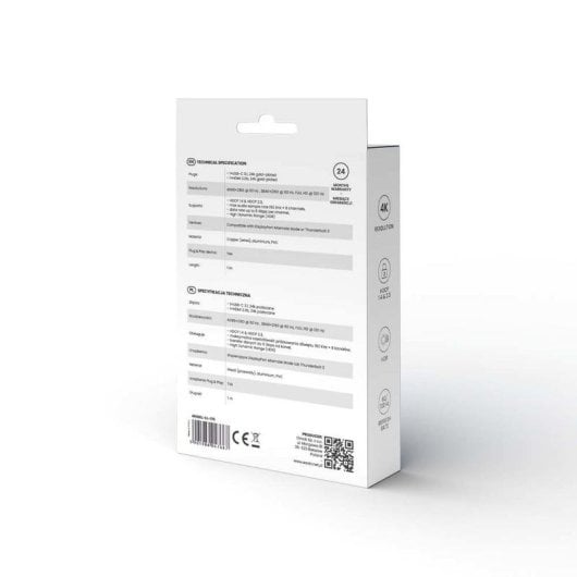 Adaptador Gráfico USB Savio CL-170 USB-C para HDMI 4K 2 m HDR