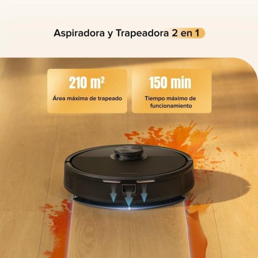 Aspirador Robô com Mopa Roborock Q7 M5 Navegação LiDAR 10.000 Pa Controlo por Voz