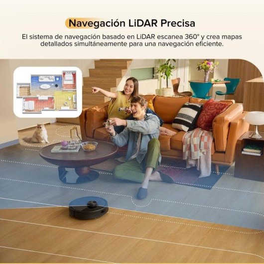 Aspirador Robô com Mopa Roborock Q7 M5 Navegação LiDAR 10.000 Pa Controlo por Voz