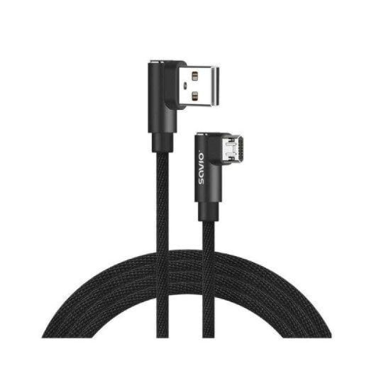 Câble USB réversible Savio CL-162 Micro USB-A 2m Charge rapide 2.4A