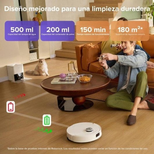 Roborock Q10 S5+ Aspirador e Mopa Robot com Esvaziamento Automático, Navegação LiDAR, 10.000 Pa