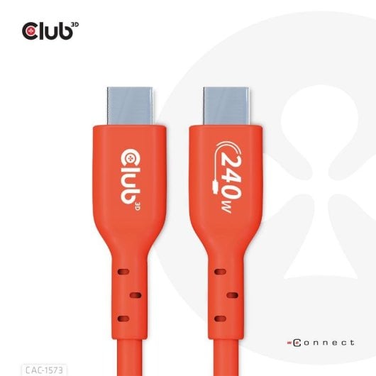 Câble USB Club 3D CAC-1573 2m Type-C 240W USB 2.0 Charge rapide