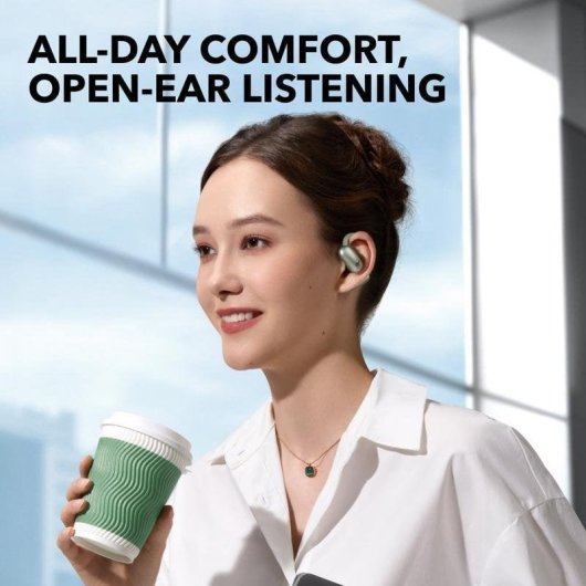 Auriculares Soundcore AeroFit 2 sem fios Bluetooth, IP55, verdes