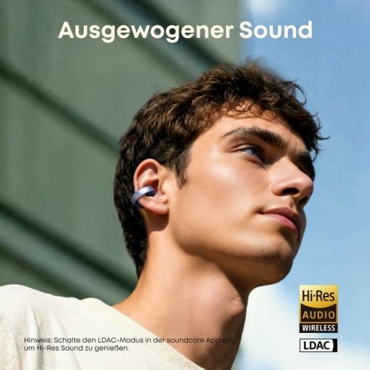 Auriculaires Soundcore AeroClip sans fil Bluetooth TWS sport micro contrôle tactile bleu