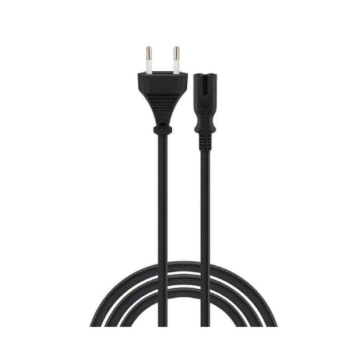 Cable de alimentación Savio CL-178 angular 5 m 2 pines negro 2,5A IEC C7
