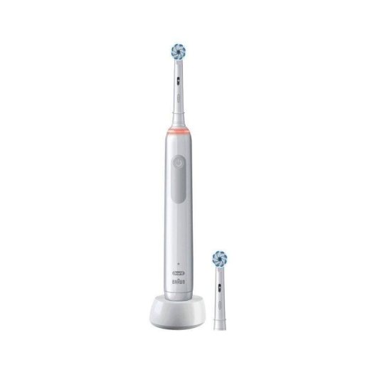Escova de Dentes Rotativa Oscilante Oral-B Pro 3 3000 Sensor de Pressão Temporizador 3 Modos Bateria Duradoura