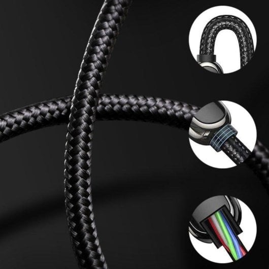 Câble USB-C Dam Electronics 100W PD Écran LED 1,2 mètre alliage zinc