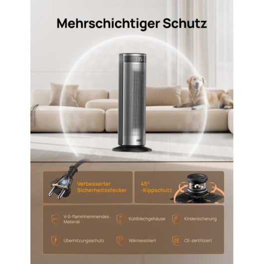 Calefactor Cerámico DREO DR-HSH028 2000W Silencioso con Mando a Distancia