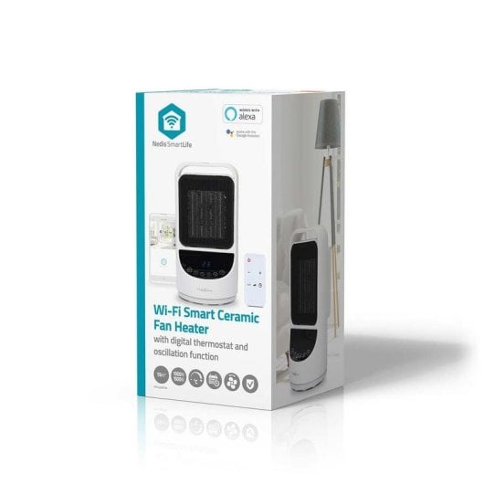 Calefactor Cerámico Nedis HTFA22WTW 1500W Wifi Control Remoto