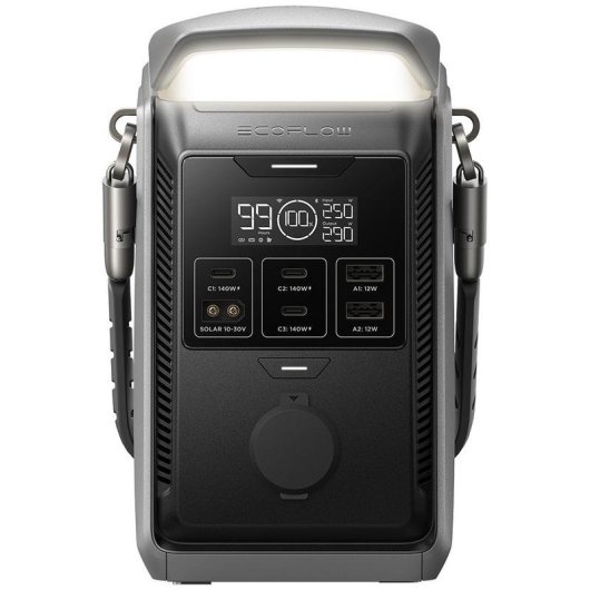 Estación de energía EcoFlow Trail Plus 300 DC 288Wh 6 puertos USB y DC Batería LiNMC Pantalla LCD Resistente IP30