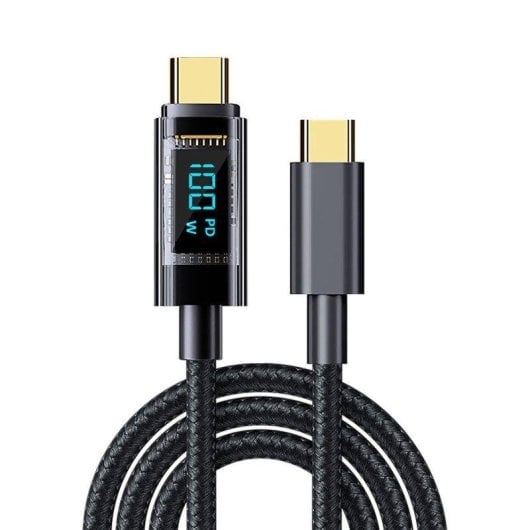 Câble USB-C Dam Electronics 100W PD 2m LED charge rapide