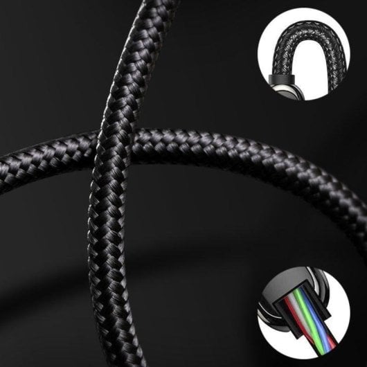 Câble USB-C Dam Electronics 100W PD 2m LED charge rapide