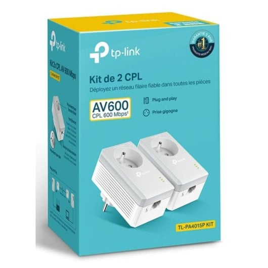 Adaptateur PowerLine TP-LINK TL-PA4015PKIT 500 Mbit/s prise intégrée Fast Ethernet