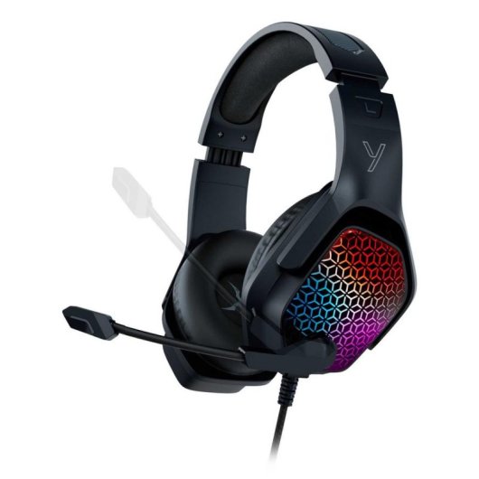 Auriculaires Yenkee YHP 3006 Trinity filaires jack 3,5 mm et USB, musique, rétroéclairage, noir