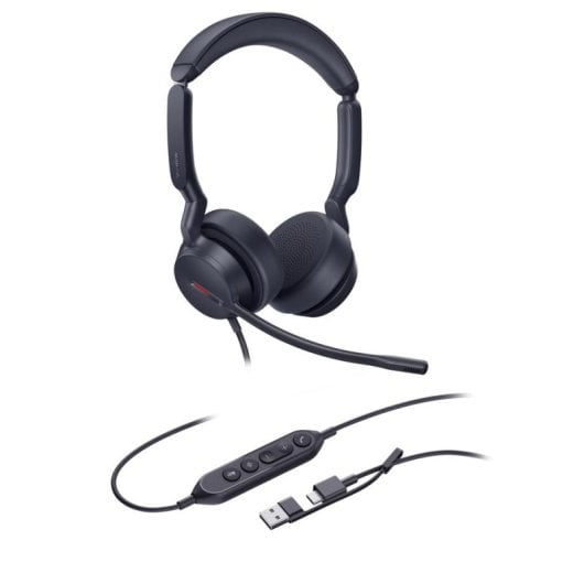Auriculaires Yealink UH44 Dual UC avec fil USB-C/A pour bureau avec microphone antibruit noirs