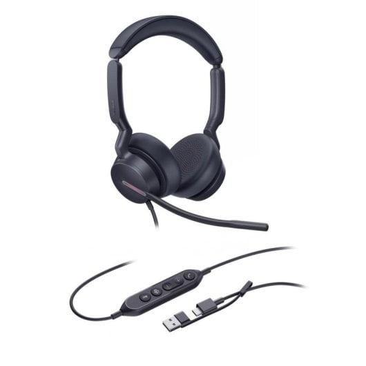 Casque Yealink UH46 Dual Teams filaire USB-C/A pour bureau avec réduction de bruit Noir