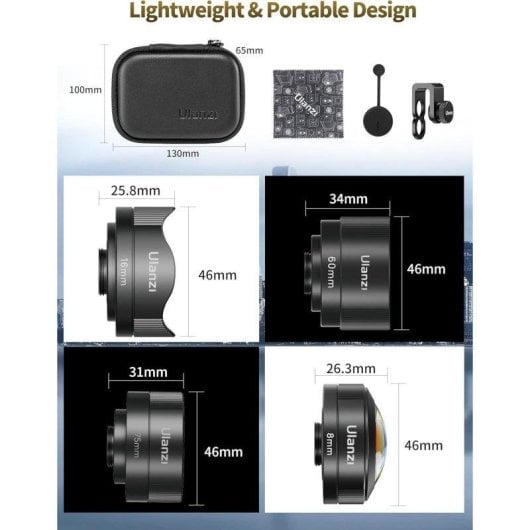 Lente macro Ulanzi CL-003 per smartphone 75mm 10x visione 110° alluminio