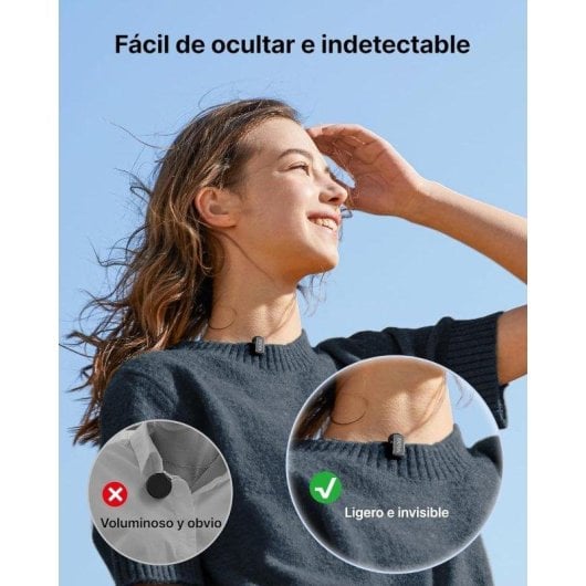 Micrófono BOYA Mini 2 inalámbrico USB-C omnidireccional con cancelación de ruido AI