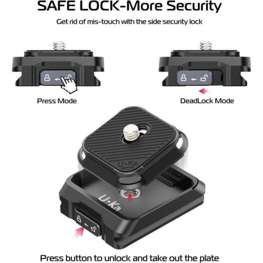 Plaque de libération Ulanzi UKA01 F38 aluminium 20kg montage rapide