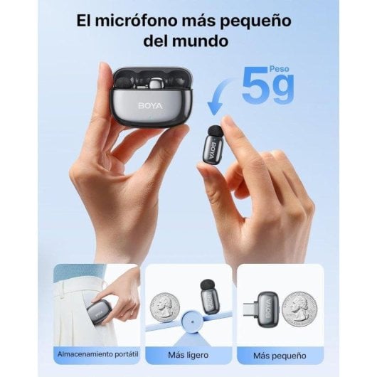 Mikrofon BOYA Mini 2 USB-C Kondensator mit AI-Rauschunterdrückung, App-Steuerung