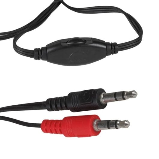 Auriculaires IGGUAL EASY CALL filaires Jack 3,5 mm pour bureau et appels avec micro rabattable, noir