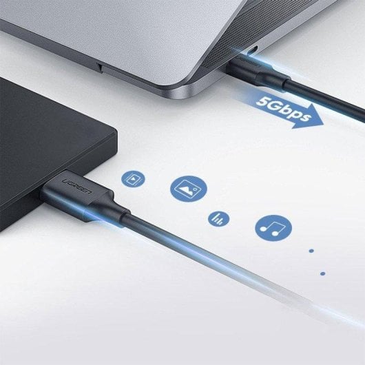 Câble Ugreen US312 USB Micro-B 3.0 vers USB Type-C 1m Noir