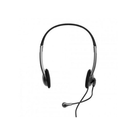 Auriculares Port Designs 901603 com fio Jack 3,5 mm uso escritório com microfone preto