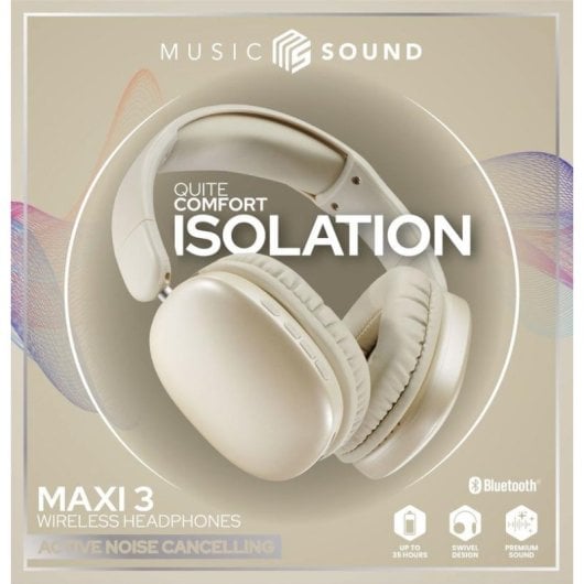 Auriculares Music Sound MAXI3 sans fil Bluetooth Cancelación de Ruido Blancos