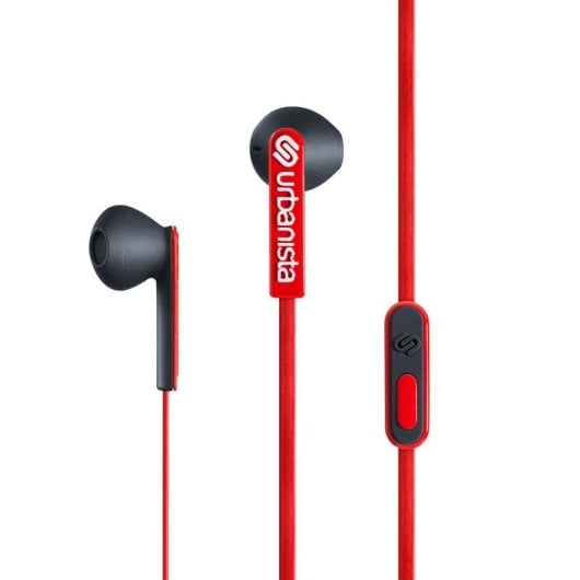 Auriculares Urbanista San Francisco com fio Jack 3.5 mm chamadas e música vermelho
