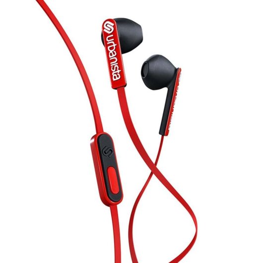Auriculares Urbanista San Francisco com fio Jack 3.5 mm chamadas e música vermelho
