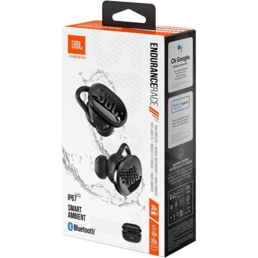 Auriculaires JBL Endurance Race 2 sans fil Bluetooth avec Réduction Active de Bruit pour sport et appels, noir