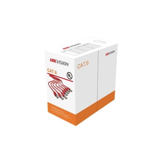 Cable de red Hikvision DS-1LN6-UU Cat6 305 m UTP naranja cobre 23AWG interior